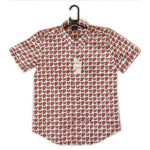The Rolling Stones Unisex Casual Shirt:  Tongue & Text (All Over Print)