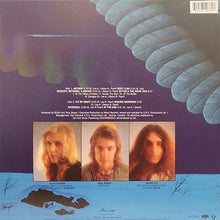 Charger l'image dans la galerie, Album cover with three portraits and text on a purple and blue gradient background