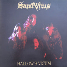 Load image into Gallery viewer, Saint Vitus band members in dark clothing, posing with a dramatic backdrop, for the album cover of &#39;Hallow&#39;s Victim&#39;.