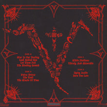 Charger l&#39;image dans la galerie, Album cover with red text and symbols on a black background