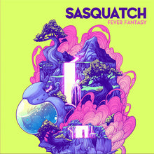 Load image into Gallery viewer, Album cover with colorful abstract design and 'Sasquatch Fever Fantasy' text on a green background