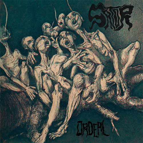 Album cover with skeletal figures and dark text, featuring the band 'State' and album title 'Ordeal'.