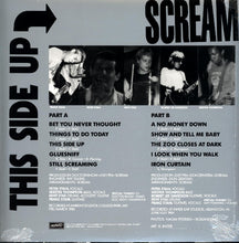 Load image into Gallery viewer, Album cover for 'Scream' with band members and tracklist on a gray background