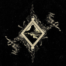 Cargar imagen en el visor de la galería, Black and white artistic design with geometric shapes and abstract elements on a black background