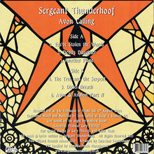 Load image into Gallery viewer, Album cover with geometric design and text for 'Avon Calling' by Sergeant Thunderhoof
