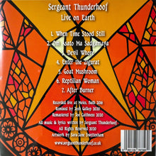 Load image into Gallery viewer, Sergeant Thunderhoof - Live On Earth back compact disc cover artwork.