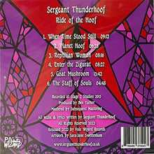 Cargar imagen en el visor de la galería, Sergeant Thunderhoof - Ride Of The Hoof back compact disc cover artwork.