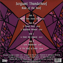 Load image into Gallery viewer, Sergeant Thunderhoof - Ride Of The Hoof back vinyl record cover artwork.