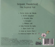 Cargar imagen en el visor de la galería, Sergeant Thunderhoof - This Sceptred Veil back compact disc cover artwork.