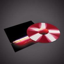 Charger l'image dans la galerie, Vinyl record with a red and white design on a gray background