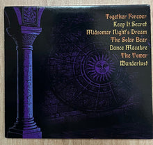Cargar imagen en el visor de la galería, Black album cover with purple design elements and text on a beige surface
