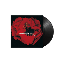 Cargar imagen en el visor de la galería, Vinyl record with a red rose and skeleton hand design on the cover
