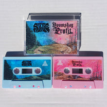 Load image into Gallery viewer, Two cassettes with colorful covers and &#39;Doomsday Profit&#39; branding on a white background