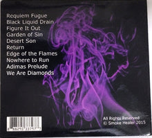 Cargar imagen en el visor de la galería, Album cover with purple smoke design and tracklist on a black background