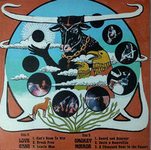 Cargar imagen en el visor de la galería, Smokey Mirror / Love Gang - Split back vinyl record cover.