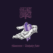 Charger l'image dans la galerie, Album cover with a hand holding a crystal and the band's logo on a dark background