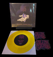 Charger l'image dans la galerie, Vinyl record with yellow disc and black label, featuring 'Solemn Perchance' branding.