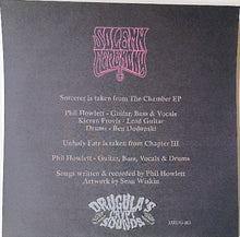Charger l'image dans la galerie, Back cover of a music album with text and logo on a dark background