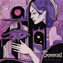 Cargar imagen en el visor de la galería, Artistic cover of &#39;Somnuri&#39; album with a person holding a skull, set against a purple and black background.