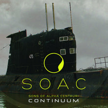 Cargar imagen en el visor de la galería, Submarine with &#39;SOAC&#39; and &#39;Continuum&#39; text on a cloudy day