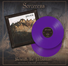 Load image into Gallery viewer, Album cover art featuring a mountainous landscape with a dark, moody atmosphere, with the band name &#39;Sorceress&#39; written across the top.