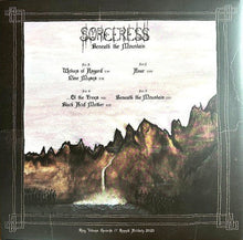 Load image into Gallery viewer, Sorceress - Beneath The Mountain back album cover.