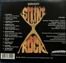 Charger l'image dans la galerie, Back cover of a music album with a stylized illustration and tracklist on a black background.