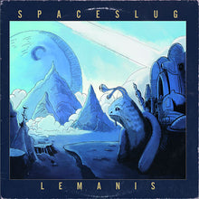 Load image into Gallery viewer, Album cover for &#39;Lemanis&#39; by Spaceslug with a blue alien creature and futuristic landscape.