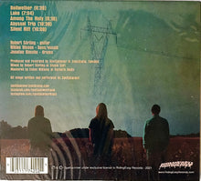 Cargar imagen en el visor de la galería, Album cover with three people looking at a power line tower, text, and branding.