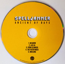 Cargar imagen en el visor de la galería, CD with 'Spelljammer: Ancient of Days' album cover featuring tracklist on a yellow background.
