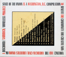 Cargar imagen en el visor de la galería, Album cover for 'State of the Union' compilation by Dischord, Sammich, and Homeless Project with tracklist and text.