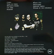 Load image into Gallery viewer, Album cover with band members and tracklist on a dark background