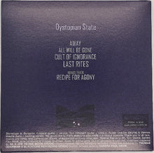 Load image into Gallery viewer, Album cover with text &#39;Dystopian State&#39; and tracklist on a dark background