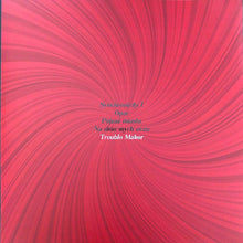 Cargar imagen en el visor de la galería, Red spiral pattern with text on a red background