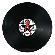 Cargar imagen en el visor de la galería, Black vinyl record with a red and white graphic on a white background