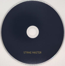 Load image into Gallery viewer, Black disc with &#39;Strike Master&#39; text on a white background