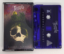 Load image into Gallery viewer, Black and white cassette tape cover art featuring a triangular frame with a skull in the center, surrounded by trees.