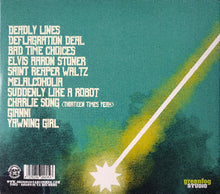 Load image into Gallery viewer, Album cover with text and a shooting star on a teal background