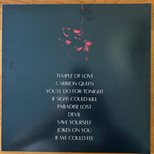 Charger l'image dans la galerie, Vinyl record cover with text and abstract design on a dark background