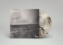 Load image into Gallery viewer, Vinyl record with a gray and white marbled design on a gray background