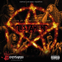 Load image into Gallery viewer, Album cover for Testament's live concert at Dynamo Open Air 1997 with band members and fiery design.