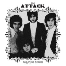 Cargar imagen en el visor de la galería, Black and white album cover with four band members and decorative text at the top and bottom.
