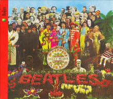 Charger l'image dans la galerie, The album cover of 'Sgt. Pepper's Lonely Hearts Club Band' by the Beatles featuring a colorful photograph of the band members and various characters in a garden setting.