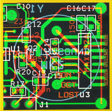 Charger l&#39;image dans la galerie, Close-up of a printed circuit board with various electronic components and text.