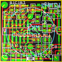 Charger l&#39;image dans la galerie, Colorful abstract design with text and geometric shapes on a black background