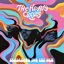 Cargar imagen en el visor de la galería, Album cover with colorful abstract design and text 'The Heavy Crawls' and 'Searching For The Sun'.