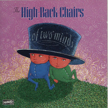 Load image into Gallery viewer, Album cover with two children wearing large hats and the text 'The High-Back Chairs of Two Minds' on a purple background.