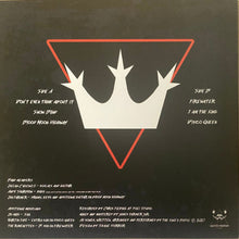 Load image into Gallery viewer, Vinyl record sleeve with a crown design and text on a black background