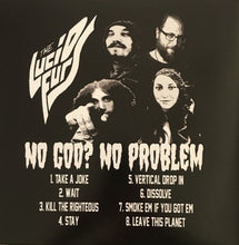 Cargar imagen en el visor de la galería, Album cover for 'No God? No Problem' by The Lucid Fur featuring band members and tracklist.