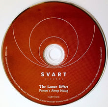Charger l'image dans la galerie, CD label for SVART Records with 'The Lunar Effect' and 'Fortune's Always Hiding' text on a red background.
